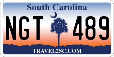 SC license plate NGT489