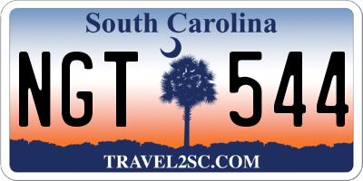 SC license plate NGT544