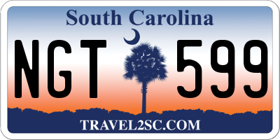 SC license plate NGT599