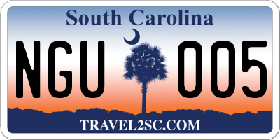 SC license plate NGU005