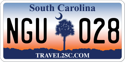 SC license plate NGU028