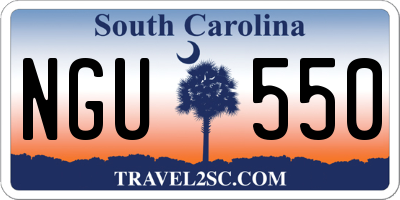 SC license plate NGU550