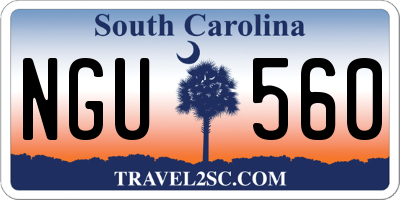 SC license plate NGU560