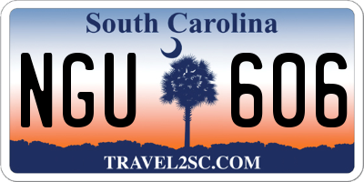 SC license plate NGU606