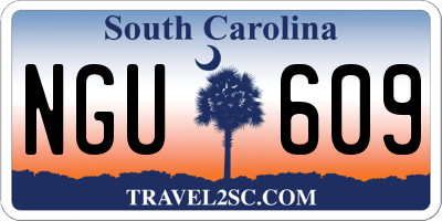 SC license plate NGU609