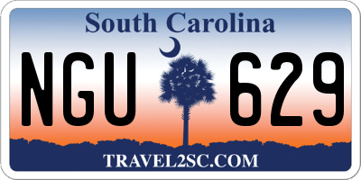 SC license plate NGU629