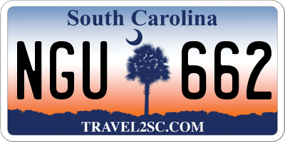 SC license plate NGU662