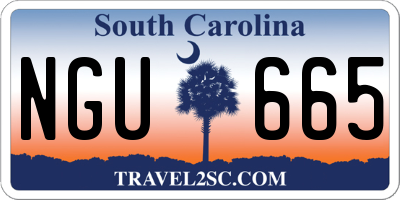 SC license plate NGU665
