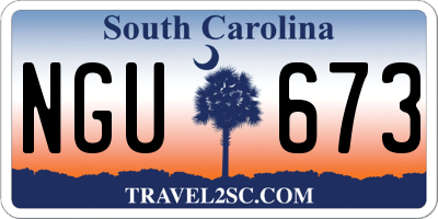 SC license plate NGU673