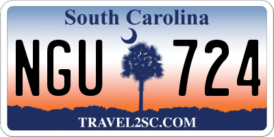 SC license plate NGU724