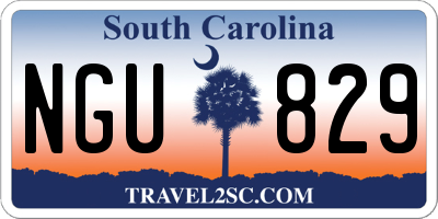 SC license plate NGU829
