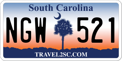 SC license plate NGW521