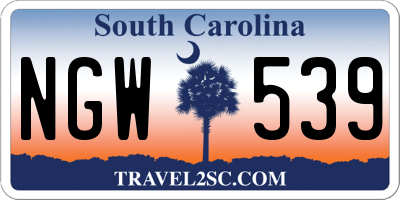 SC license plate NGW539