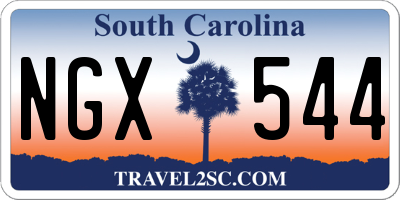 SC license plate NGX544