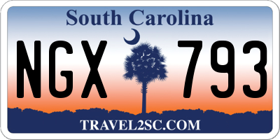 SC license plate NGX793