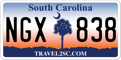 SC license plate NGX838