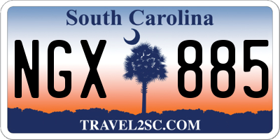 SC license plate NGX885