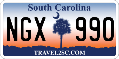 SC license plate NGX990