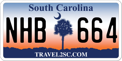 SC license plate NHB664