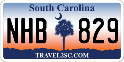 SC license plate NHB829