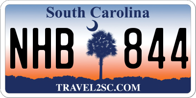 SC license plate NHB844