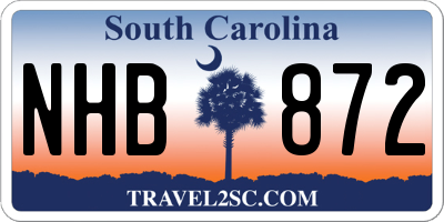 SC license plate NHB872