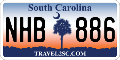 SC license plate NHB886