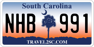 SC license plate NHB991