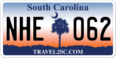 SC license plate NHE062