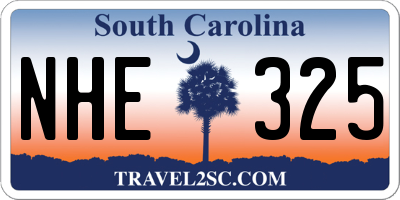 SC license plate NHE325