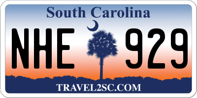SC license plate NHE929