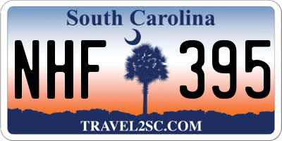 SC license plate NHF395