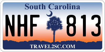 SC license plate NHF813