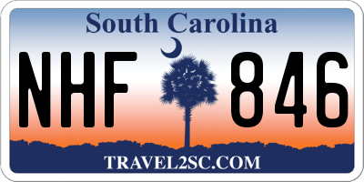 SC license plate NHF846