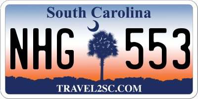 SC license plate NHG553