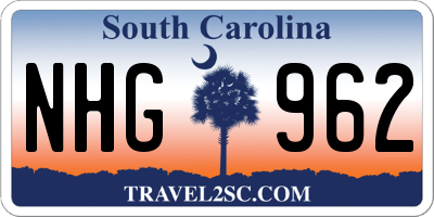 SC license plate NHG962