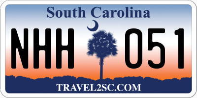 SC license plate NHH051