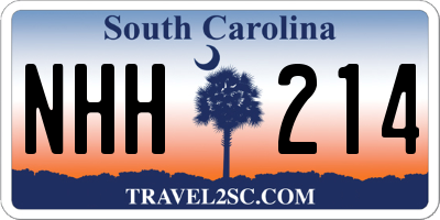 SC license plate NHH214