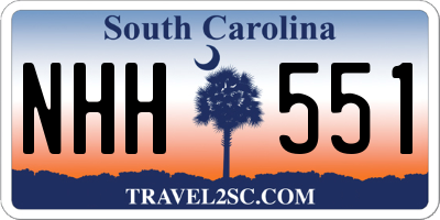 SC license plate NHH551