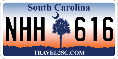 SC license plate NHH616