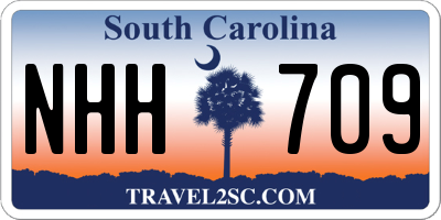 SC license plate NHH709