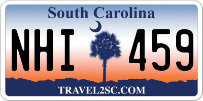 SC license plate NHI459