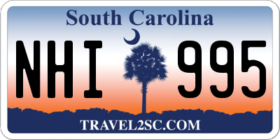 SC license plate NHI995