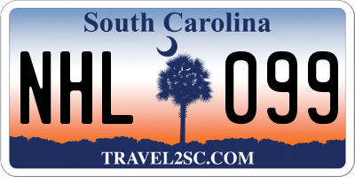 SC license plate NHL099