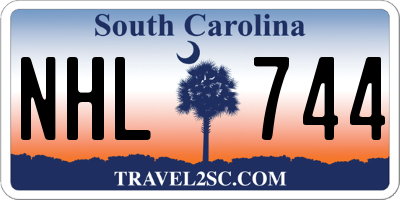 SC license plate NHL744