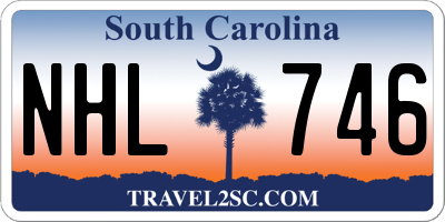 SC license plate NHL746