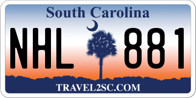 SC license plate NHL881