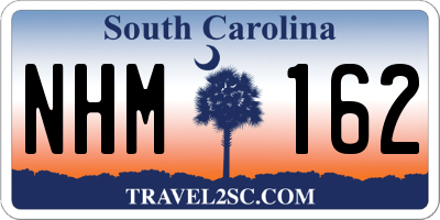 SC license plate NHM162
