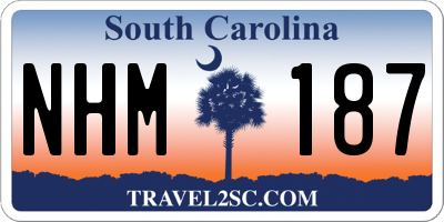 SC license plate NHM187