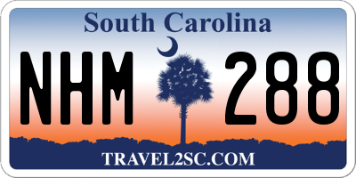 SC license plate NHM288
